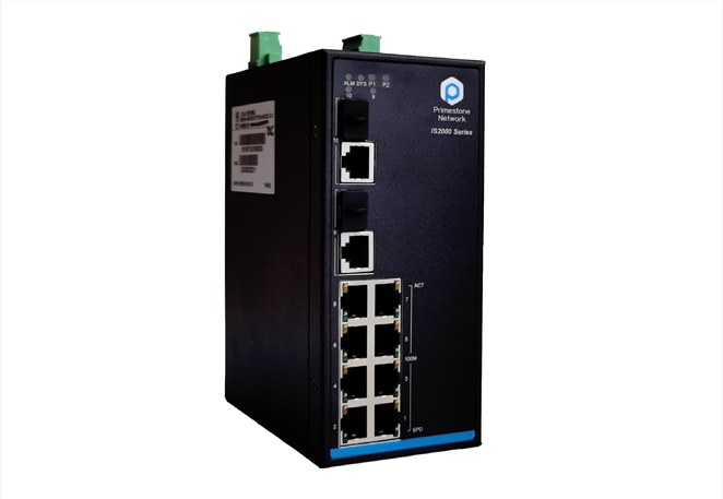 IS2000-2210C-2GC系列导轨式金属抗干扰IP40百千兆工业交换机以太网交换机