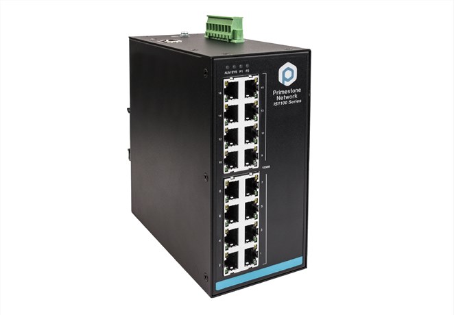 IS1100-1016G-2DC导轨式金属高密度全千兆交换机非网管工业交换机二层交换机