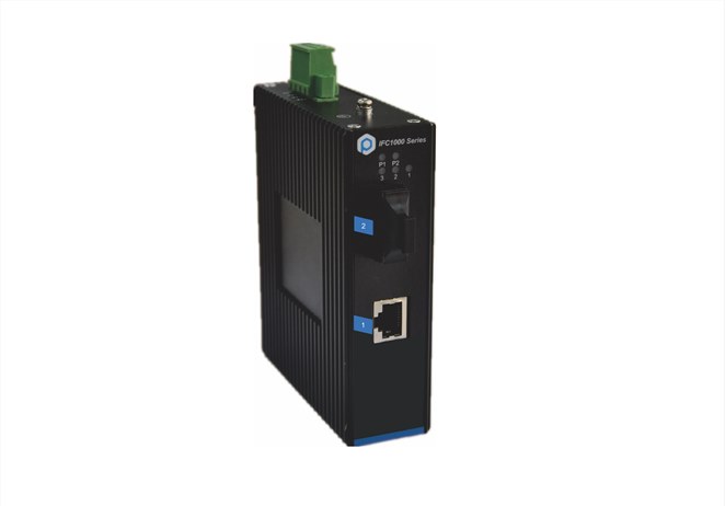 IFC1000-502G系列卡轨式千兆非网管工业光纤收发器多模光纤收发器单模可选