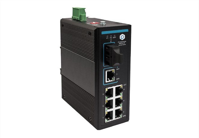 IS1000-1108系列DIN导轨式百兆非管理型工业交换机以太网交换机7百兆电口+1百兆光口